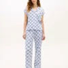 Set de pijamale cu cămașă cu mâneci scurte și pantaloni scurți Set de pijamale cu cămașă cu mâneci scurte și pantaloni scurți