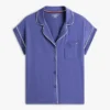 Set de pijamale cu cămașă cu mâneci scurte și pantaloni scurți Set de pijamale cu cămașă cu mâneci scurte și pantaloni scurți