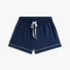 Set de pijamale cu cămașă și pantaloni scurți cu borduri contrastante