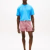 Set de pijamale cu tricou și pantaloni scurți din țesătură Set de pijamale cu tricou și pantaloni scurți din țesătură