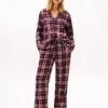 Set de pijamale din flanel cu pantaloni Set de pijamale din flanel cu pantaloni