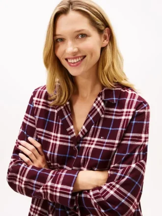 Set de pijamale din flanel cu pantaloni
