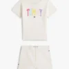Set de tricou și pantaloni scurți cu logo Tommy pentru bebeluși Set de tricou și pantaloni scurți cu logo Tommy pentru bebeluși