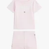 Set de tricou și pantaloni scurți cu logo Tommy pentru bebeluși Set de tricou și pantaloni scurți cu logo Tommy pentru bebeluși