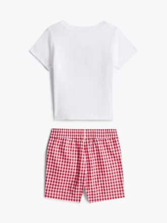 Set de tricou și pantaloni scurți cu monogramă pentru bebeluși