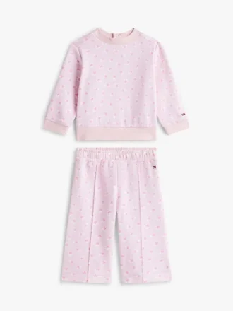 Set pentru bebeluși cu bluză cu stele și pantaloni cu croi larg