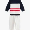 Set pentru bebeluși cu top colorblock și pantaloni jogger Set pentru bebeluși cu top colorblock și pantaloni jogger