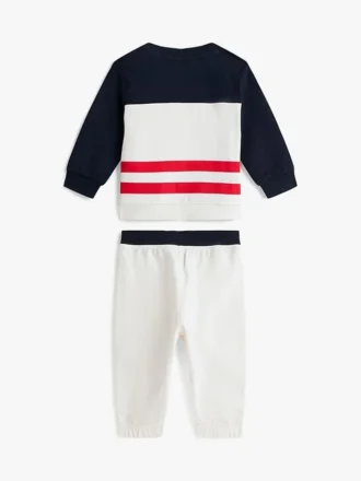 Set pentru bebeluși cu top colorblock și pantaloni jogger