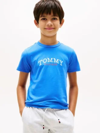 Set pentru copii cu tricou cu logo și pantaloni scurți