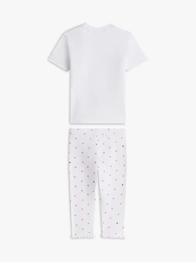 Set tricou și colanți cu model pointelle pentru bebeluși Set tricou și colanți cu model pointelle pentru bebeluși