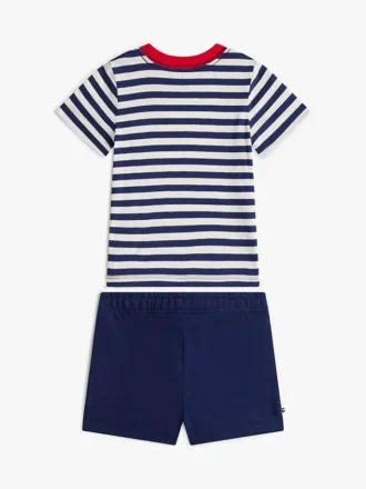 Set tricou și pantaloni scurți cu dungi pentru bebeluși