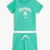 Set tricou și pantaloni scurți cu logo Palm pentru bebeluși