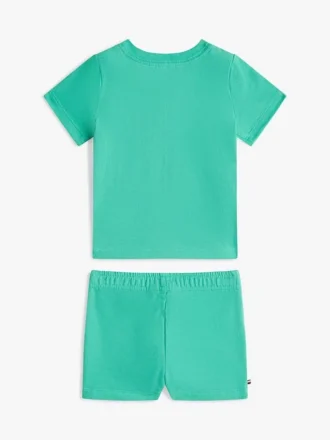 Set tricou și pantaloni scurți cu logo Palm pentru bebeluși