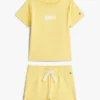 Set tricou și pantaloni scurți cu logo steag pentru bebeluși Set tricou și pantaloni scurți cu logo steag pentru bebeluși