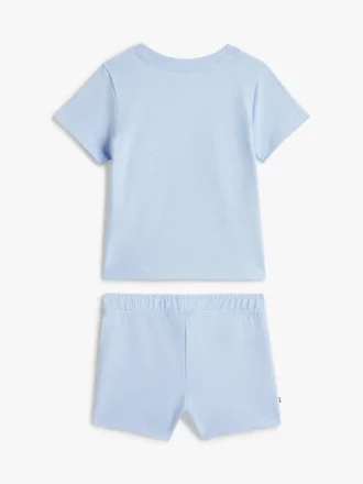 Set tricou și pantaloni scurți cu logo steag pentru bebeluși