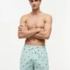 Slip de baie cu monogramă și dungi de 5″ Slip de baie cu monogramă și dungi de 5″