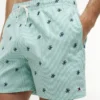 Slip de baie cu monogramă și dungi de 5″ Slip de baie cu monogramă și dungi de 5″
