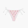 Slip de bikini cu monogramă script pe partea de jos