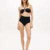 Slip de bikini cu talie înaltă și inel O pentru partea de jos