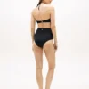 Slip de bikini cu talie înaltă și inel O pentru partea de jos