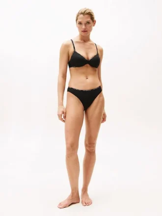 Sutien push-up fără sârmă cu logo repetat
