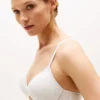 Sutien push-up fără sârmă cu logo repetat