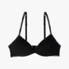 Sutien push-up fără sârmă cu logo repetat