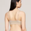 Sutien triunghiular din tricot cu logo, fără căptușeală