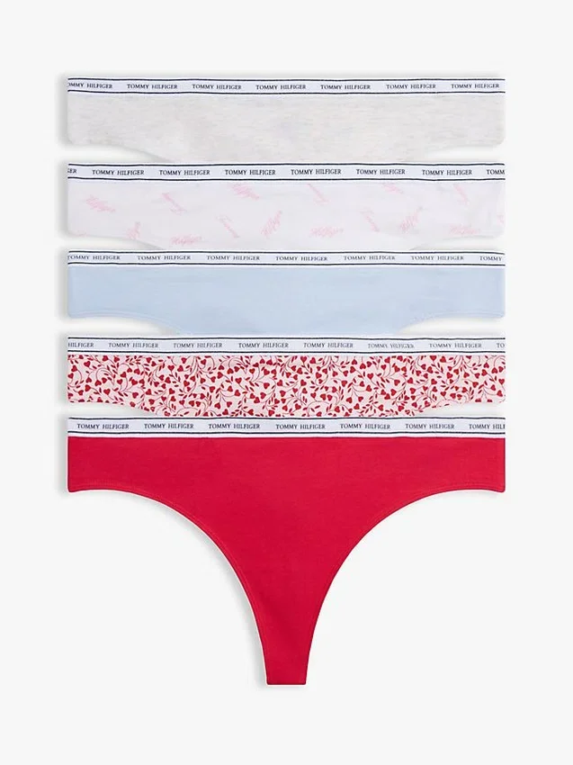 Tanga cu bandă cu logo, pachet de 5 Tanga cu bandă cu logo, pachet de 5