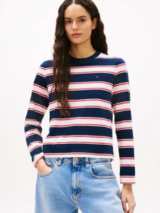 Tommy Jeans Blugi cu talie medie, croi larg și picior larg