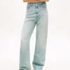 Tommy Jeans Blugi cu talie înaltă și picior larg Tommy Jeans Blugi cu talie înaltă și picior larg