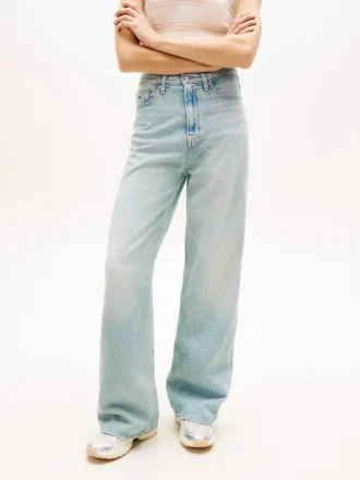Tommy Jeans Blugi cu talie înaltă și picior larg
