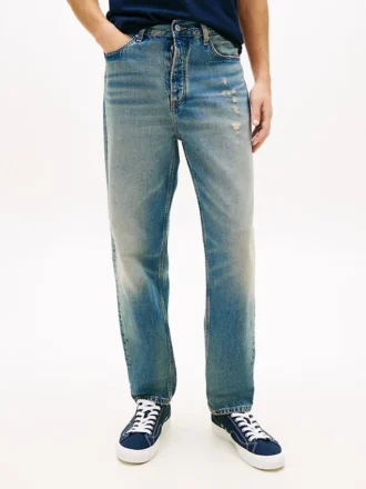 Tommy Jeans Blugi drepți cu aspect uzat