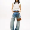 Tommy Jeans Blugi drepți cu aspect uzat Tommy Jeans Blugi drepți cu aspect uzat