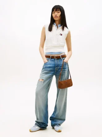 Tommy Jeans Blugi drepți cu aspect uzat