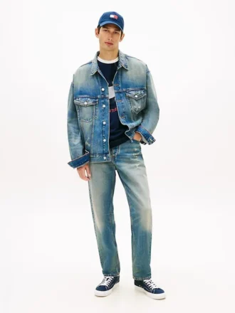 Tommy Jeans Blugi drepți cu aspect uzat