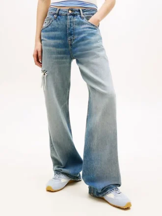 Tommy Jeans Blugi drepți cu aspect uzat