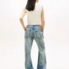 Tommy Jeans Blugi drepți cu aspect uzat Tommy Jeans Blugi drepți cu aspect uzat
