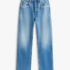 Tommy Jeans Blugi drepți cu închidere cu nasturi Tommy Jeans Blugi drepți cu închidere cu nasturi