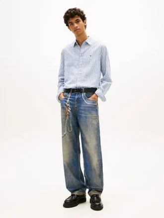 Tommy Jeans Blugi relaxați cu imprimeu lanț