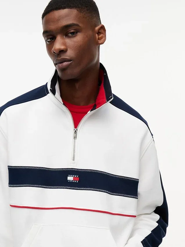 Tommy Jeans Colorblock Quarter-Zip Tommy Jeans Colorblock Quarter-Zip