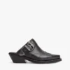 Tommy Jeans Mule din piele în stil western Tommy Jeans Mule din piele în stil western