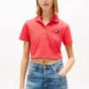 Tommy Jeans Polo cropped cu croială dreptă Tommy Jeans Polo cropped cu croială dreptă