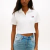 Tommy Jeans Polo cropped cu croială dreptă Tommy Jeans Polo cropped cu croială dreptă