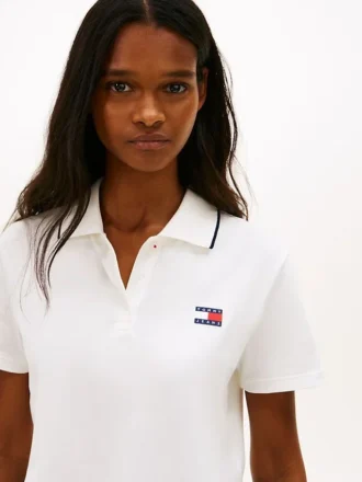 Tommy Jeans Polo cropped cu croială dreptă