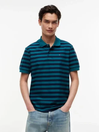 Tommy Jeans Polo cu dungi, croială regular