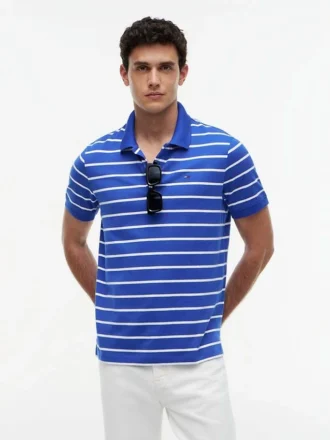 Tommy Jeans Polo cu dungi, croială regular
