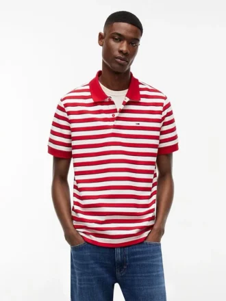 Tommy Jeans Polo cu dungi, croială regular