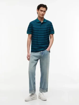 Tommy Jeans Polo cu dungi, croială regular