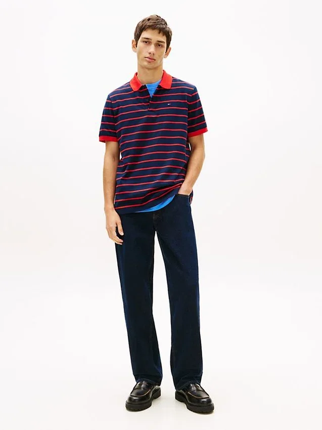 Tommy Jeans Polo cu dungi, croială regular Tommy Jeans Polo cu dungi, croială regular